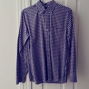 J.CREW PURPLE GINGHAM BUTTON DOWN MEDIUM SLIM